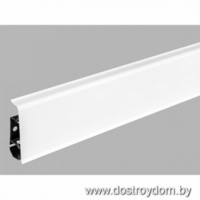 Напольный плинтус ПВХ Arbiton Indo Белый матовый 40